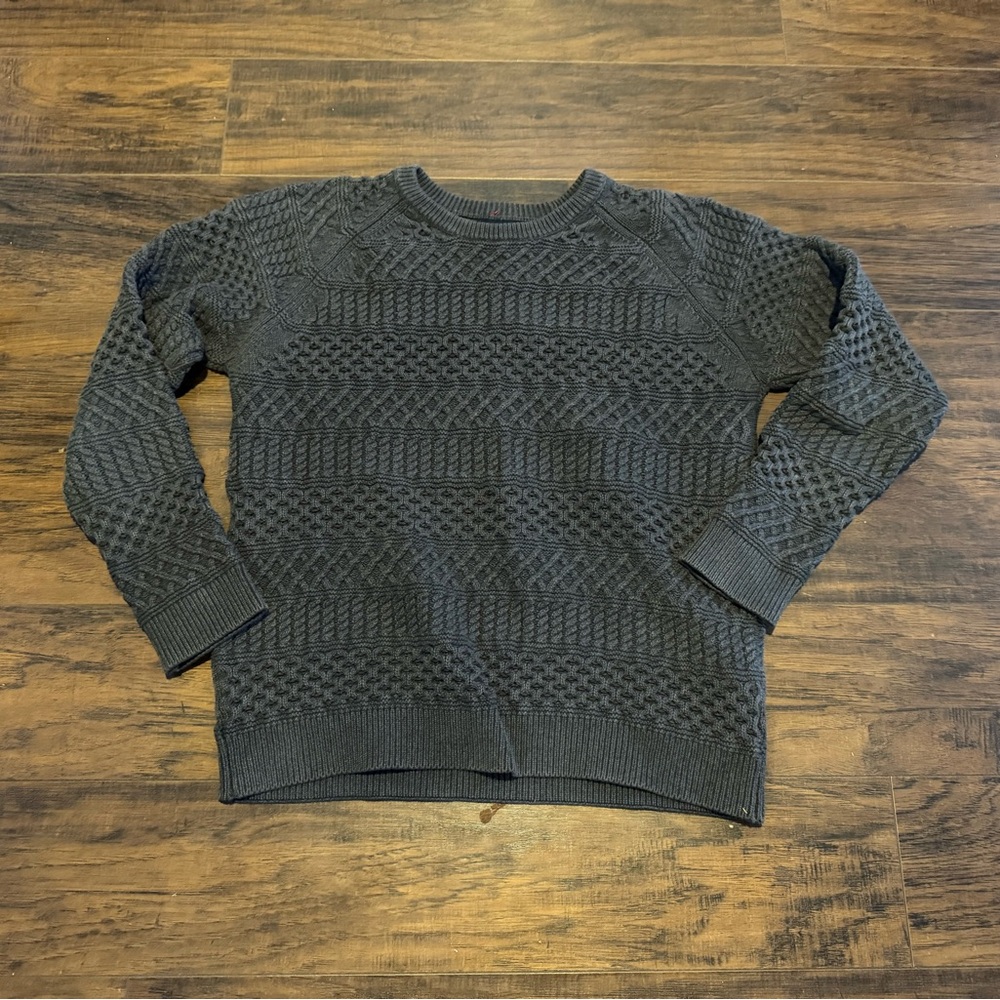 Rue saint Patrick medium fisherman’s Men's Gray Textured Sweater